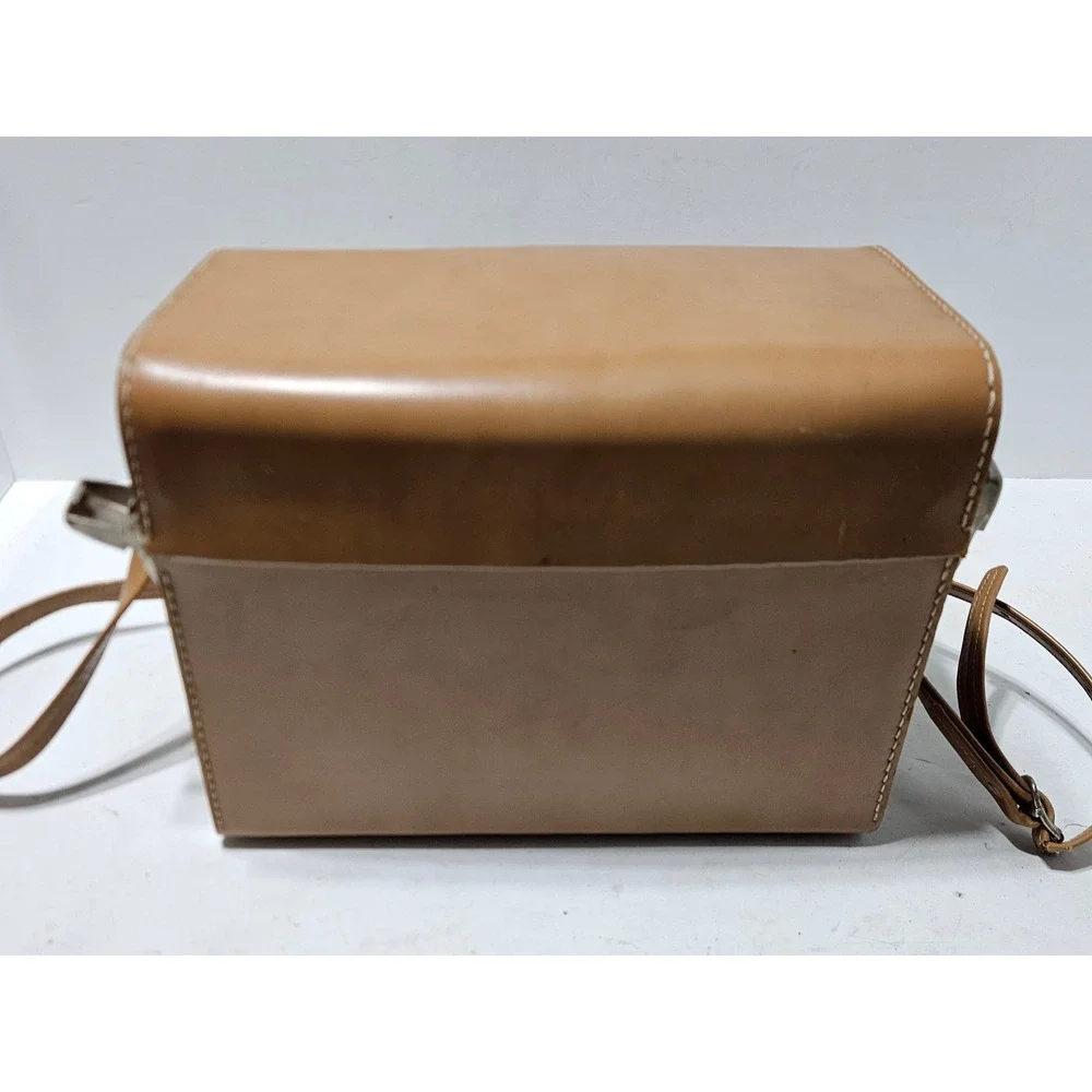 Vintage Hasselblad Leather Camera Case Brown Hard Shell Shoulder Bag